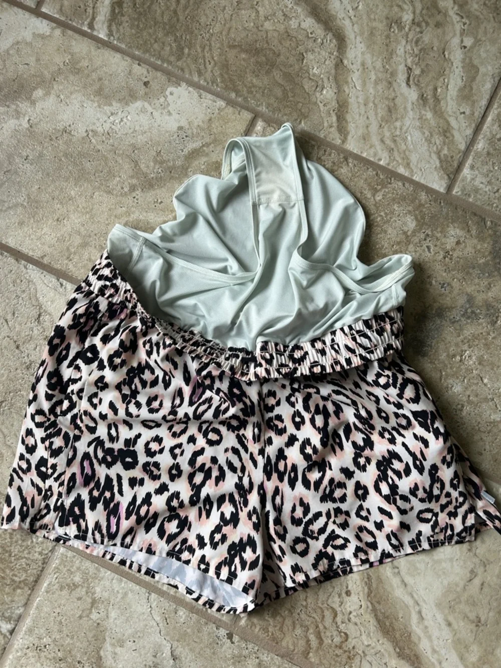 GUC Women's Johnny Was Calme Pink Black leopard underwear Athletic Shorts XL